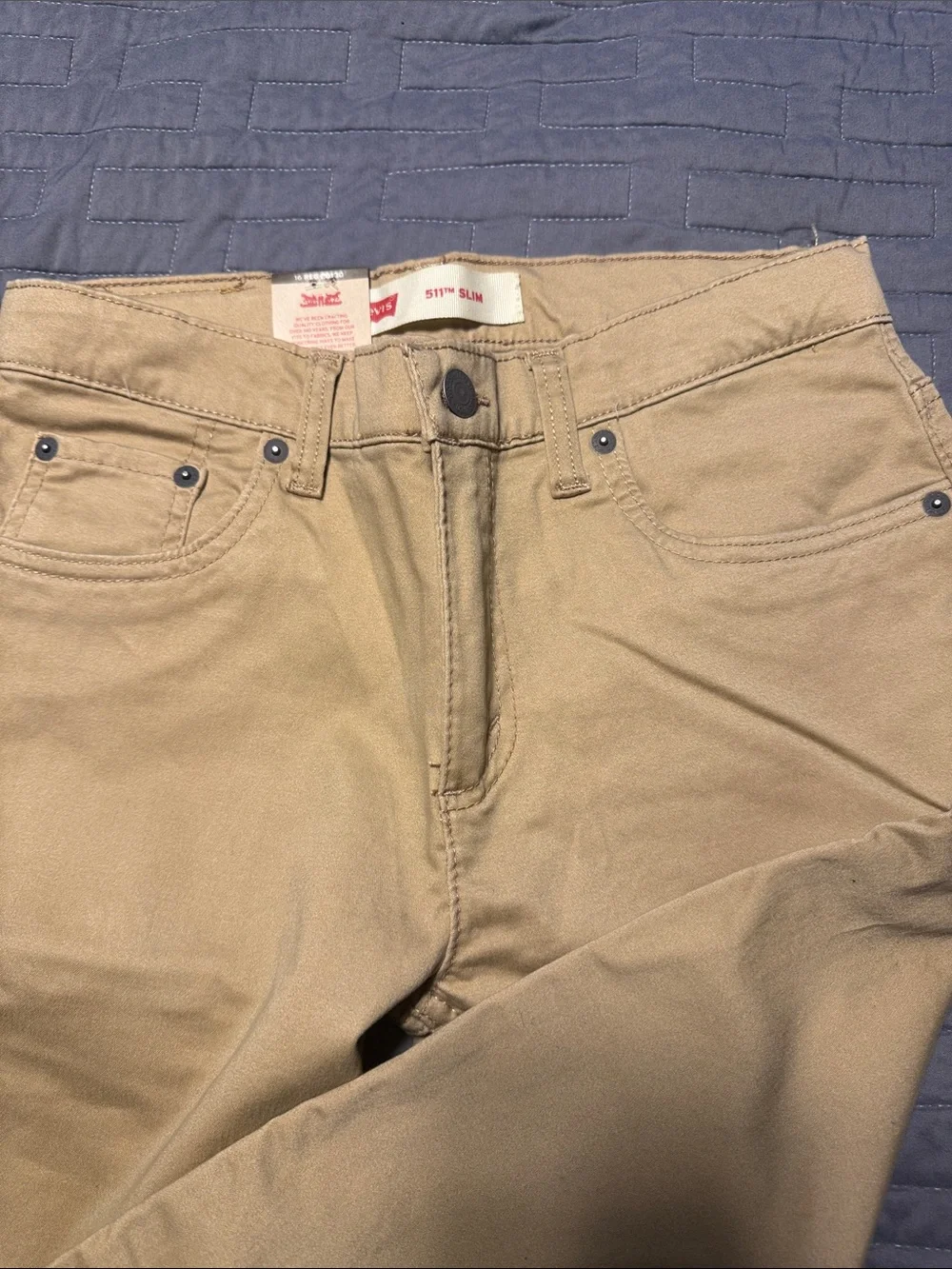 Levi's Boys Tan Straight-Leg Casual Pants